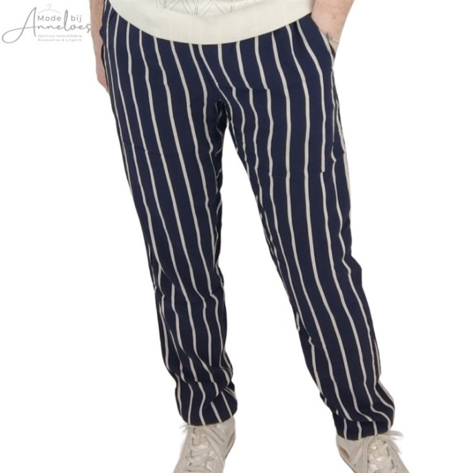 Blue Seven broek streep marine offwhite